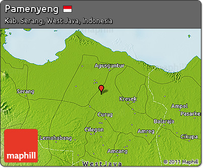 Physical 3D Map of Pamenyeng