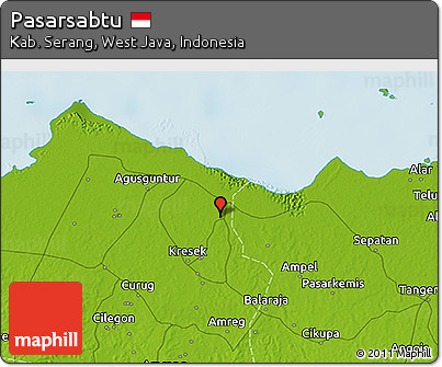 Physical 3D Map of Pasarsabtu