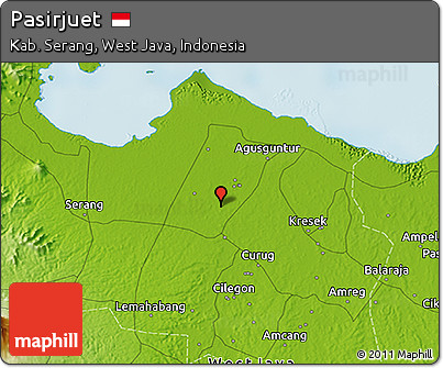 Physical 3D Map of Pasirjuet