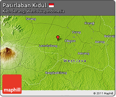 Physical 3D Map of Pasirlaban Kidul