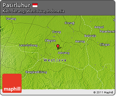 Physical 3D Map of Pasirluhur