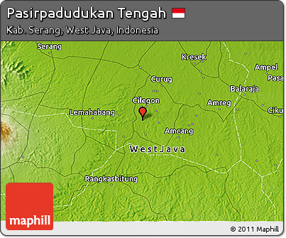 Physical 3D Map of Pasirpadudukan Tengah