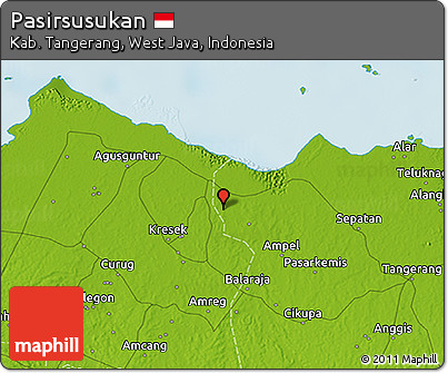 Physical 3D Map of Pasirsusukan