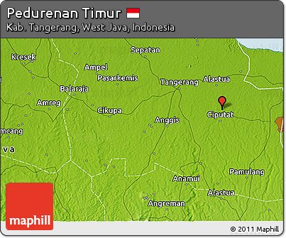 Physical 3D Map of Pedurenan Timur