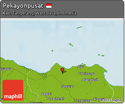 Physical 3D Map of Pekayonpusat