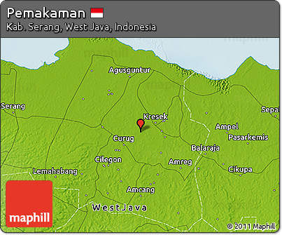 Physical 3D Map of Pemakaman