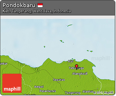 Physical 3D Map of Pondokbaru