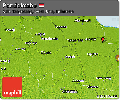 Physical 3D Map of Pondokcabe