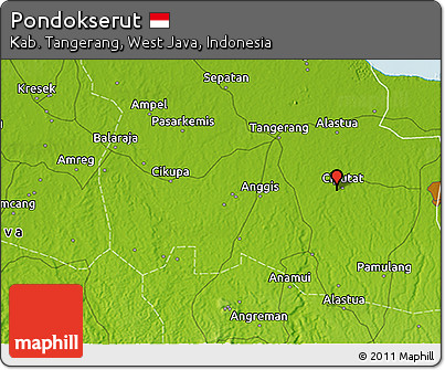 Physical 3D Map of Pondokserut