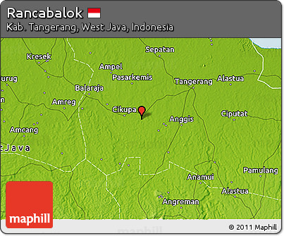 Physical 3D Map of Rancabalok