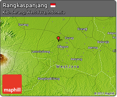 Physical 3D Map of Rangkaspanjang