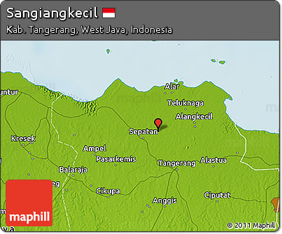 Physical 3D Map of Sangiangkecil