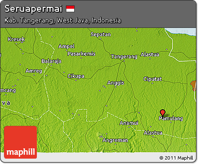 Physical 3D Map of Seruapermai