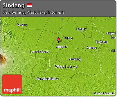 Physical 3D Map of Sindang