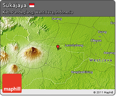 Physical 3D Map of Sukajaya