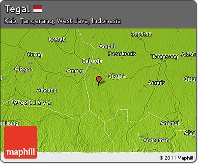 Physical 3D Map of Tegal