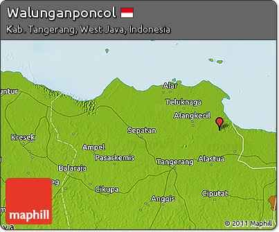 Physical 3D Map of Walunganponcol