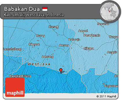 Political 3D Map of Babakan Dua
