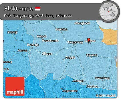 Political 3D Map of Bloktempe