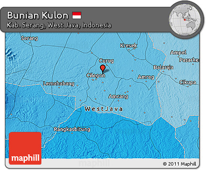Political 3D Map of Bunian Kulon