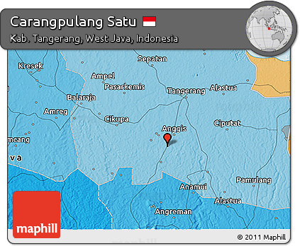 Political 3D Map of Carangpulang Satu