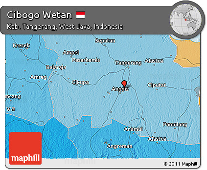 Political 3D Map of Cibogo Wetan