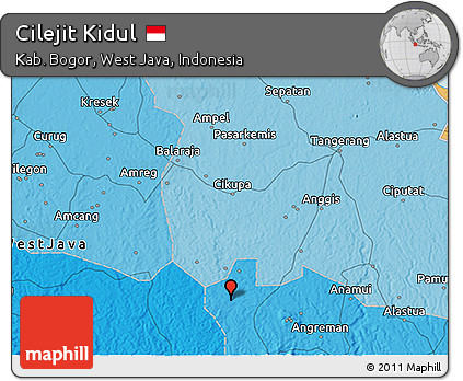 Political 3D Map of Cilejit Kidul