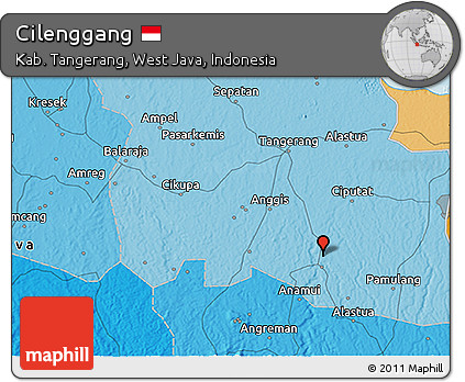 Political 3D Map of Cilenggang