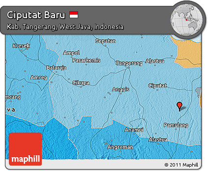Political 3D Map of Ciputat Baru