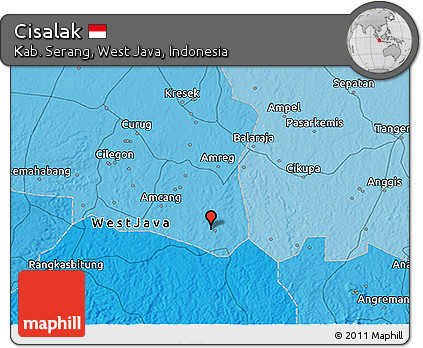 Political 3D Map of Cisalak