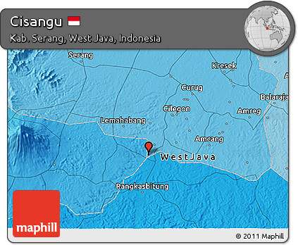 Political 3D Map of Cisangu