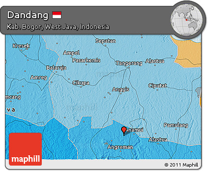 Political 3D Map of Dandang