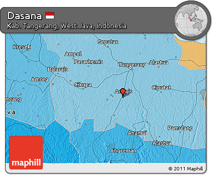 Political 3D Map of Dasana