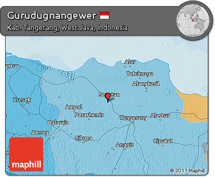 Political 3D Map of Gurudugnangewer