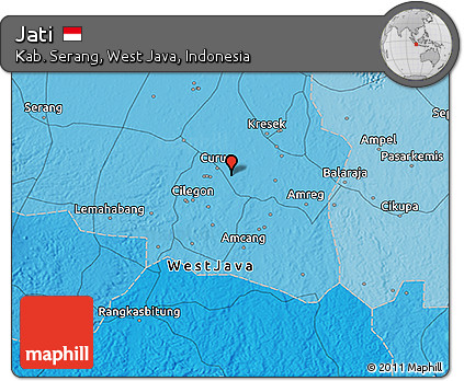 Political 3D Map of Jati