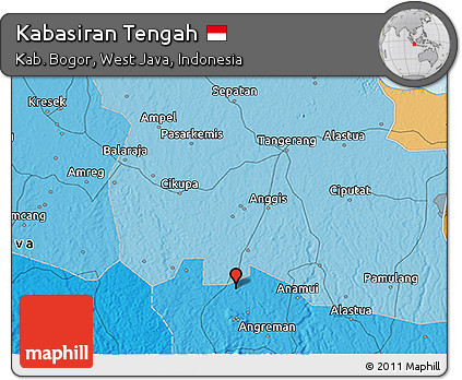 Political 3D Map of Kabasiran Tengah