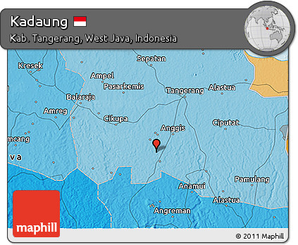 Political 3D Map of Kadaung