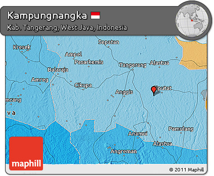 Political 3D Map of Kampungnangka