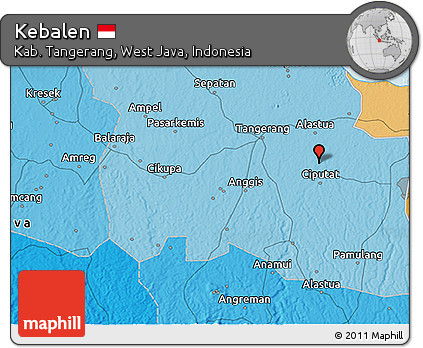 Political 3D Map of Kebalen
