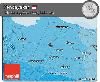 Political 3D Map of Kendayakan