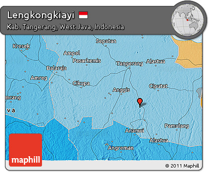 Political 3D Map of Lengkongkiayi