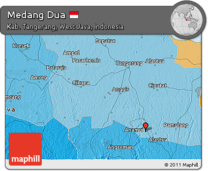 Political 3D Map of Medang Dua