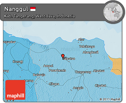 Political 3D Map of Nanggul
