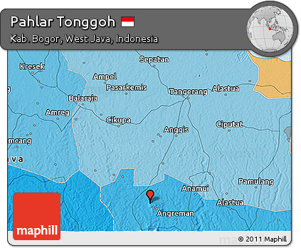 Political 3D Map of Pahlar Tonggoh