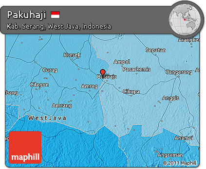Political 3D Map of Pakuhaji