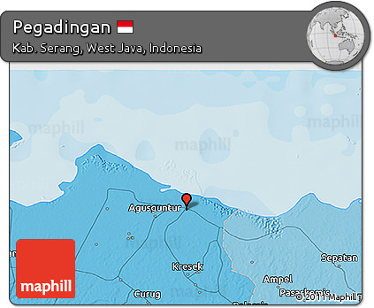 Political 3D Map of Pegadingan