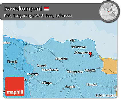 Political 3D Map of Rawakompeni
