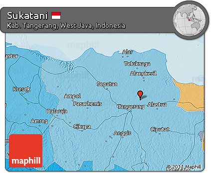 Political 3D Map of Sukatani
