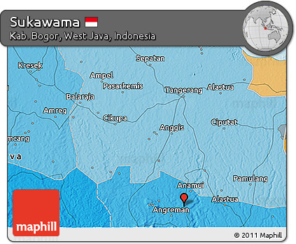 Political 3D Map of Sukawama