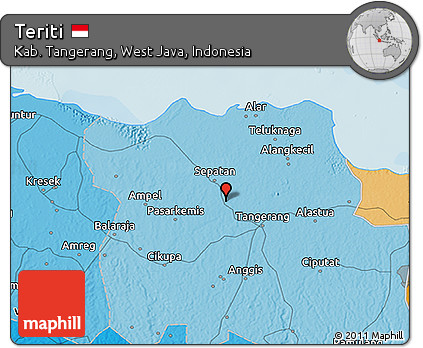 Political 3D Map of Teriti